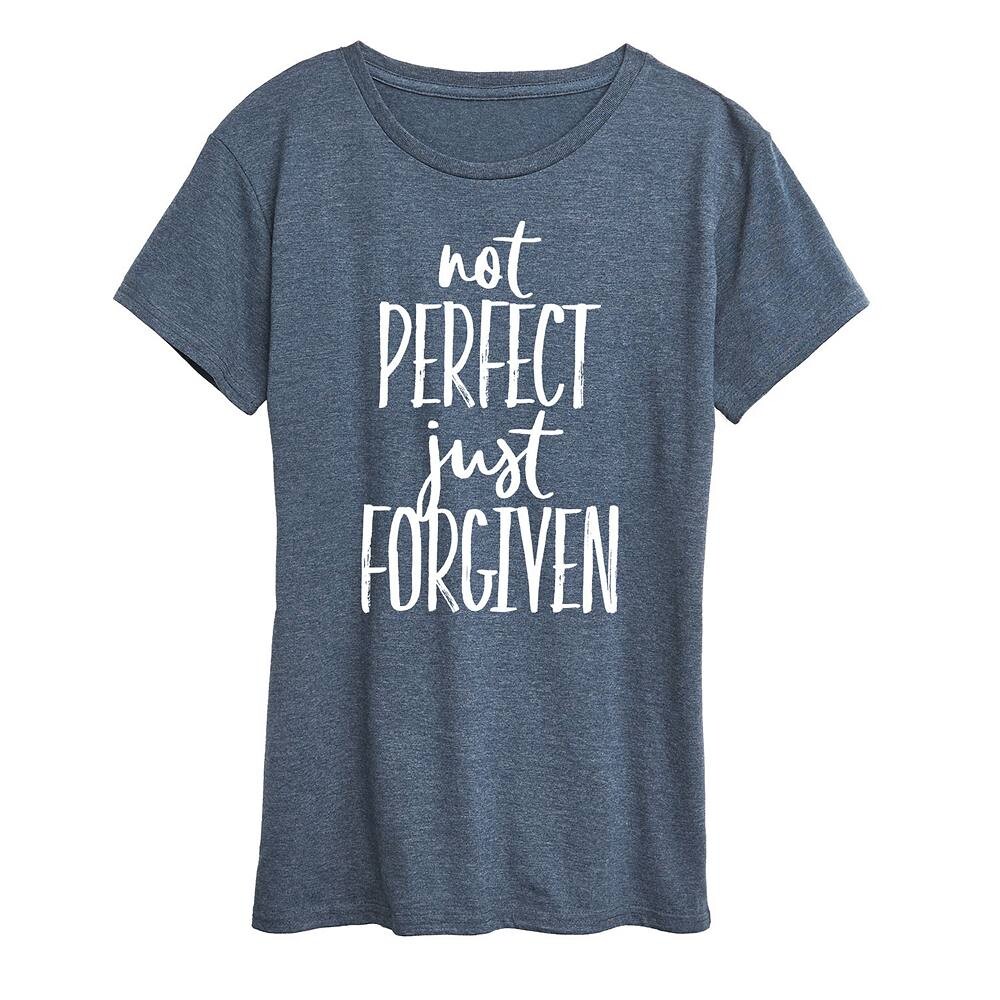 

Женская футболка с рисунком Not Perfect Just Forgiven, цвет Heather Blue