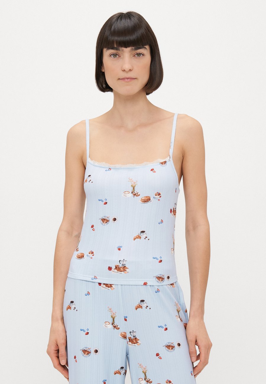 

Пижамный топ Abercrombie & Fitch POINTELLE CAMI, Blue