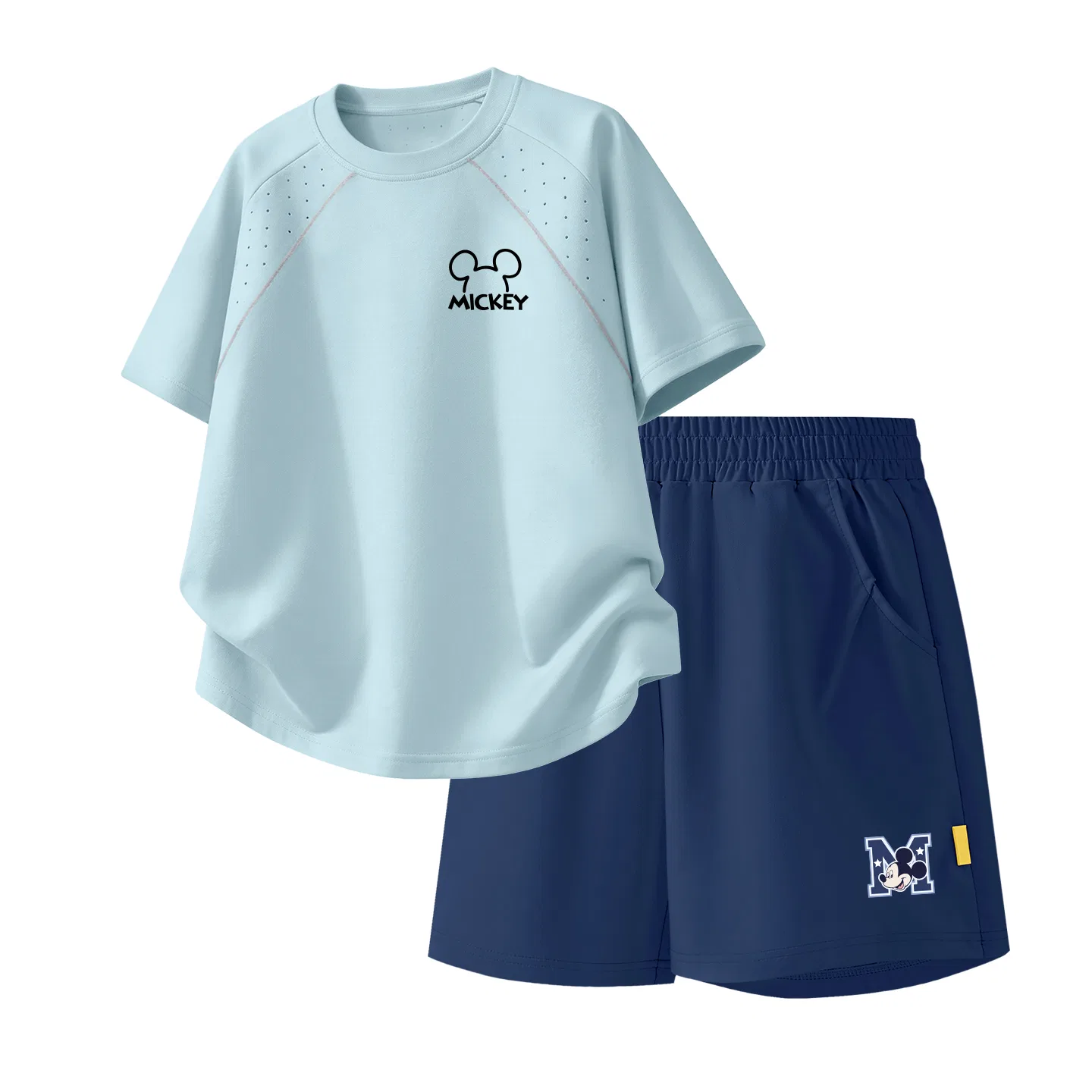 Детский спортивный костюм Casual Sportswear 2 Piece Set Disney, Thick Board H Line K Glacier Blue+Di Star K_Bottom Right Deep Sea Blue