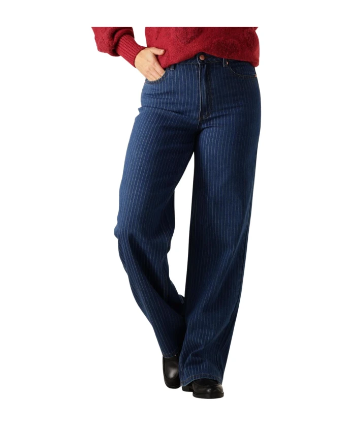 

Синие джинсы прямого кроя для женщин Y.A.S, синий