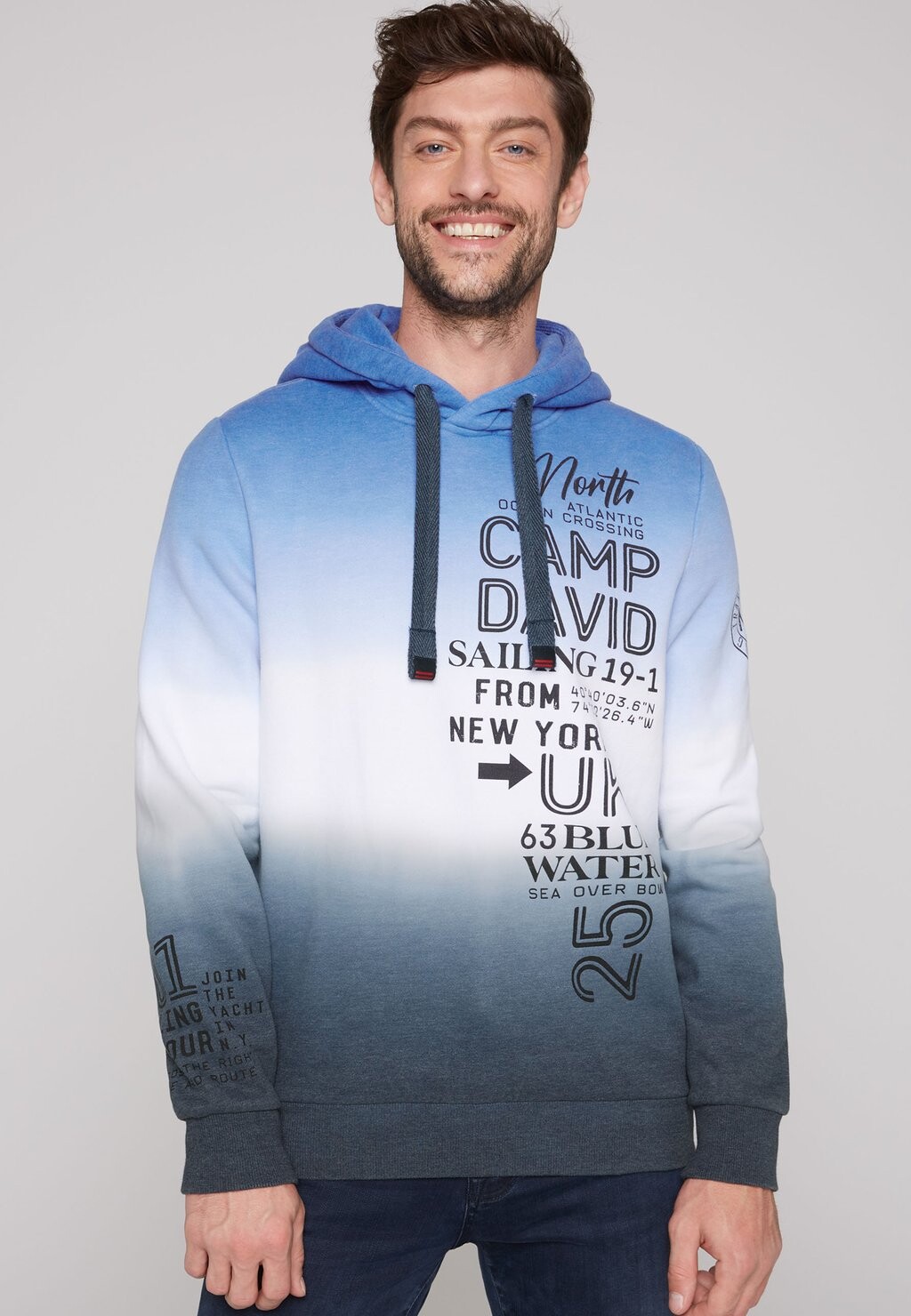 

Толстовка DIP DYE MIT LOGO Camp David, цвет sky blue