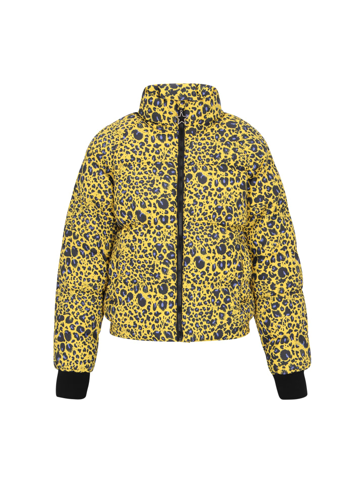 

Женская куртка желтого цвета с разноцветными вставками myMo ROCKS