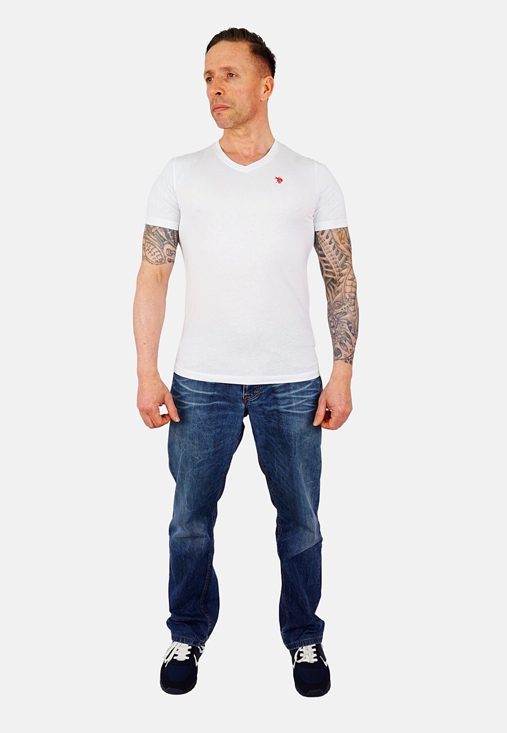 Базовая футболка 2 PACK V-NECK U.S. Polo Assn., белый — фото 2