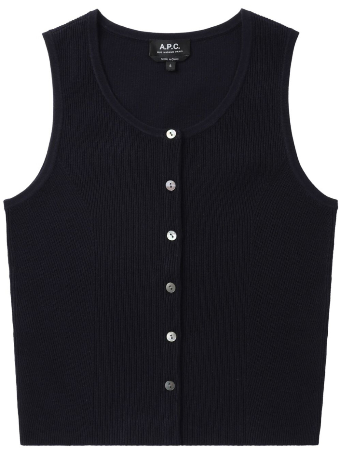 

A.P.C. трикотажный топ, синий