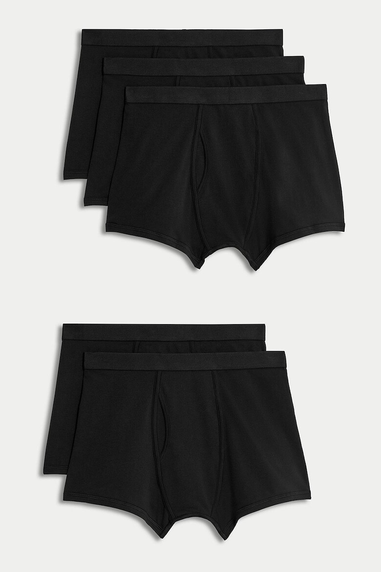 

Боксеры с хлопком, 5 пар Marks & Spencer, черный