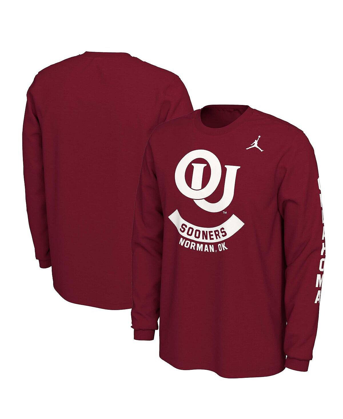 

Мужская брендовая малиновая футболка с логотипом Oklahoma owners Team Vault Jordan, Красный, Мужская брендовая малиновая футболка с логотипом Oklahoma owners Team Vault Jordan