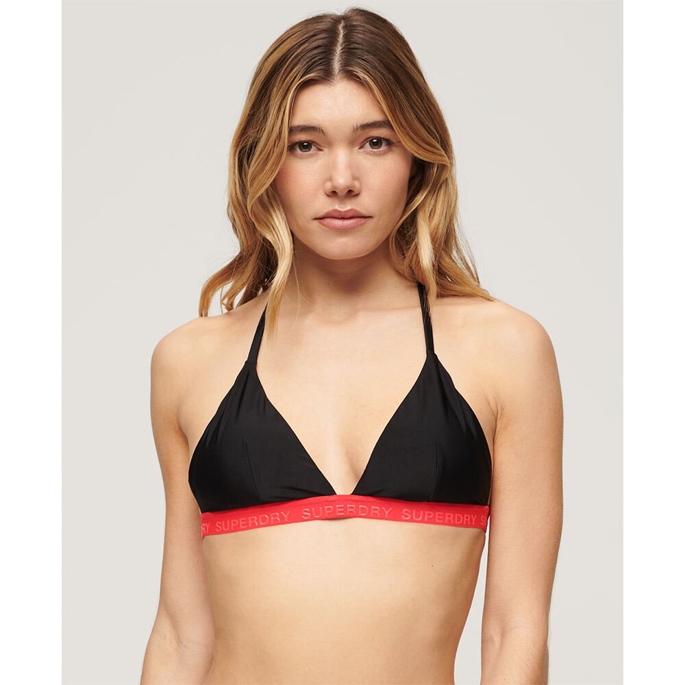 

Топ бикини Superdry Triangle Elastic, черный