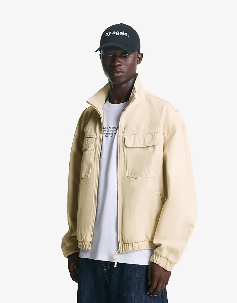 

Куртка Bershka с карманами цвета кэмел