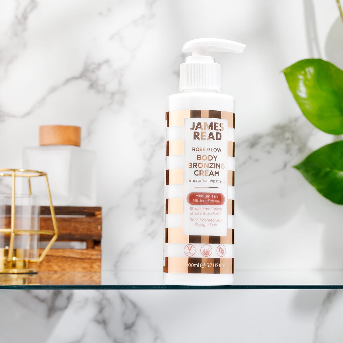 Средство для загара rose glow body bronzing cream James Read, объем 200 мл — фото 2