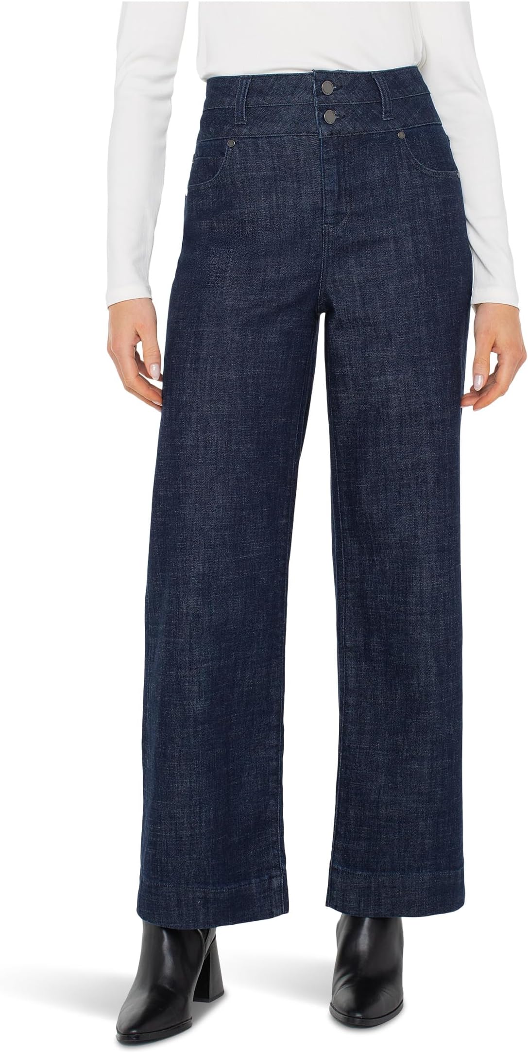 

Женские джинсы Stride с высокой талией и широкими штанинами Liverpool Los Angeles, Indigo Rinse