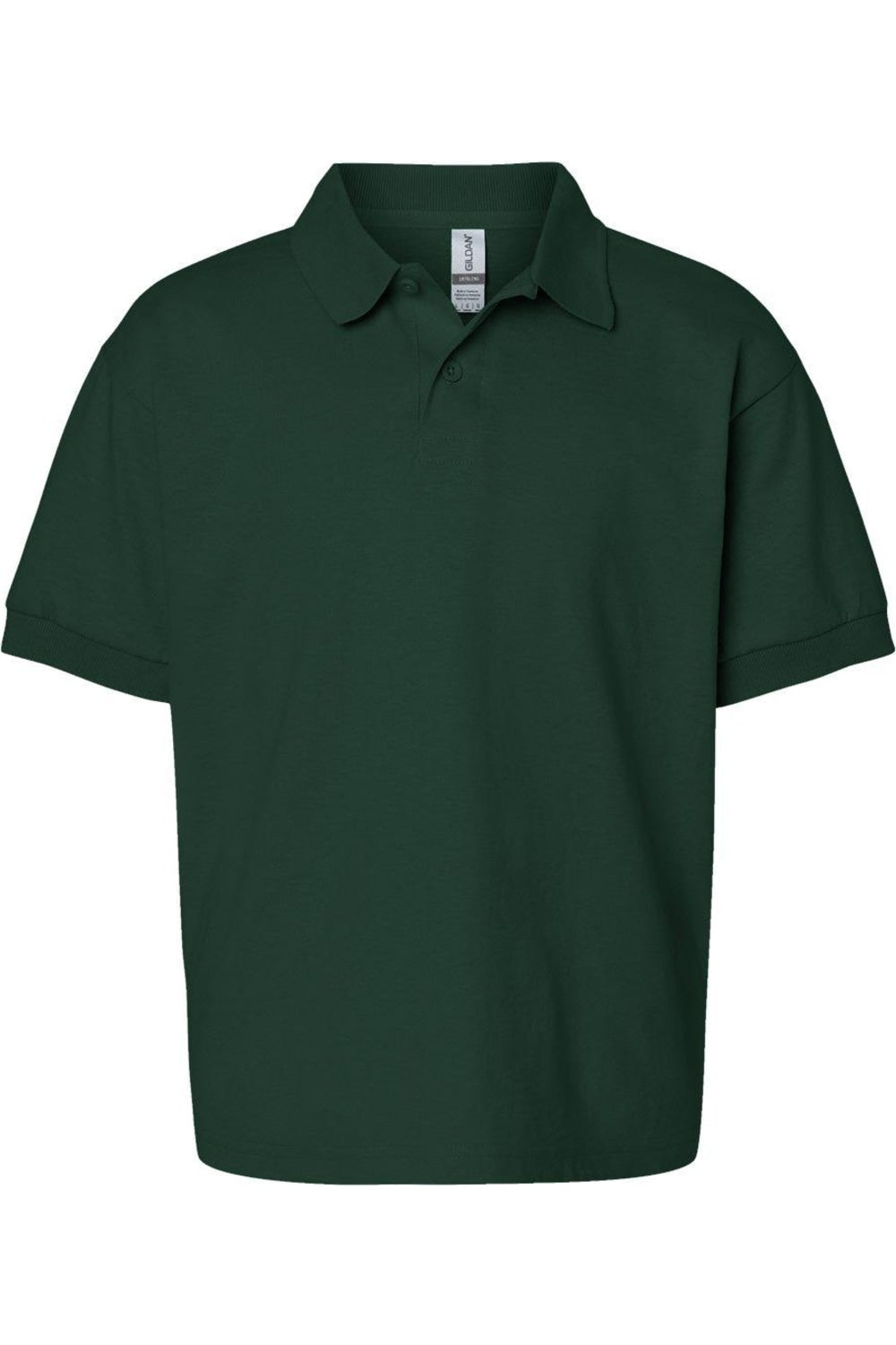 

Молодежная футболка-поло Gildan DryBlend, цвет forest green