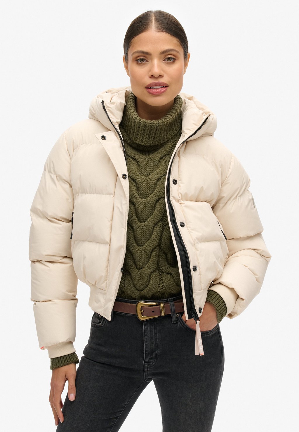 

Зимняя куртка HOODED PUFFER Superdry, серый