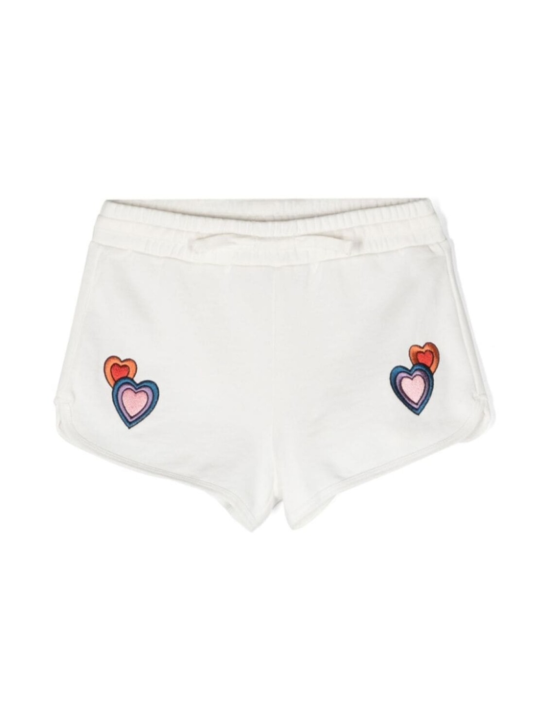 

Stella McCartney Kids короткие шорты с нашивками, белый