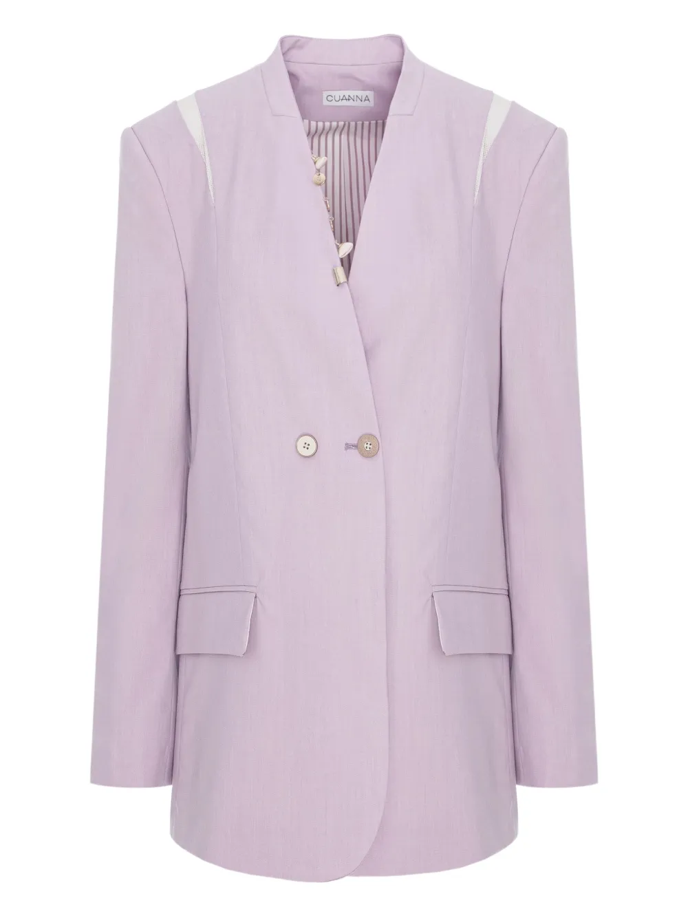 

Двубортный блейзер CLARISA Cuanna, фиолетовый