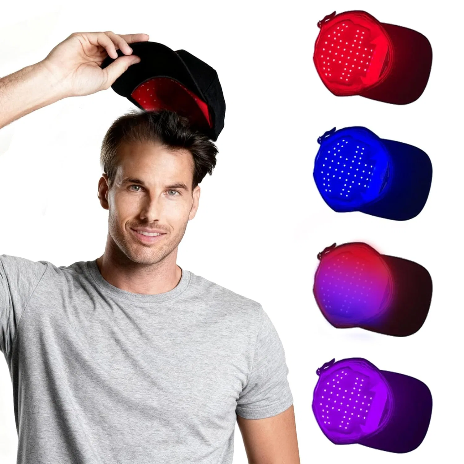 Шапочка для роста волос со 168 светодиодами ‎Ghibfbt, Black (168 Leds)