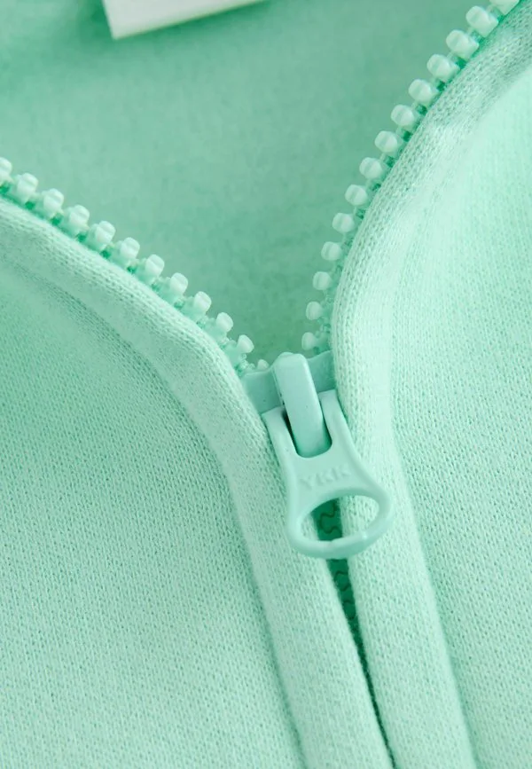 Толстовка на молнии с капюшоном стандартного кроя Next, Mint Green — фото 3
