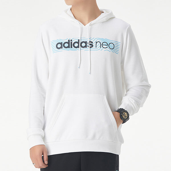 Толстовка men's neo fav nn hd 1 white Adidas, белый — фото 3
