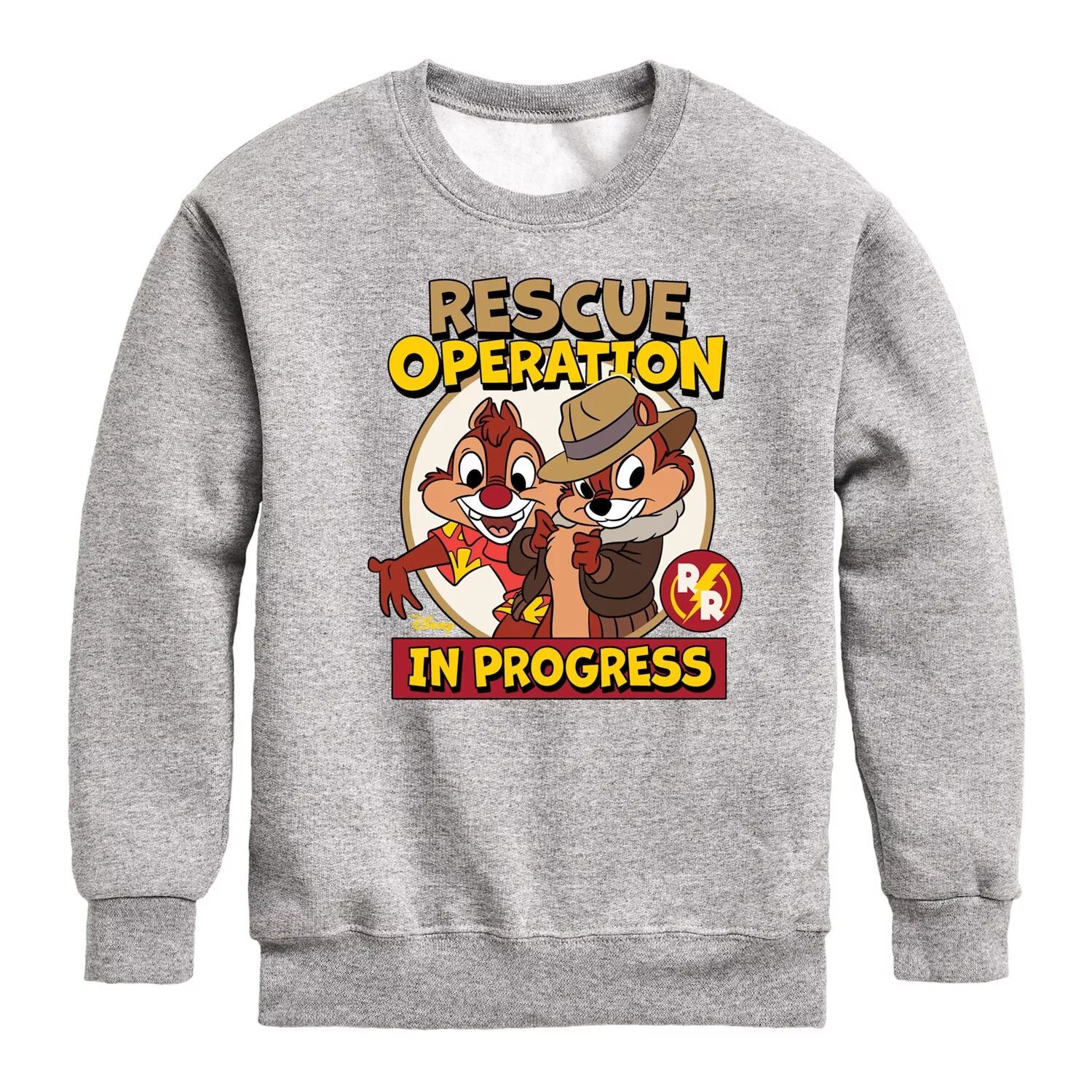 

Флисовый свитшот для мальчиков 8–20 лет Disney Chip N Dale Rescue Operation Licensed Character, серый