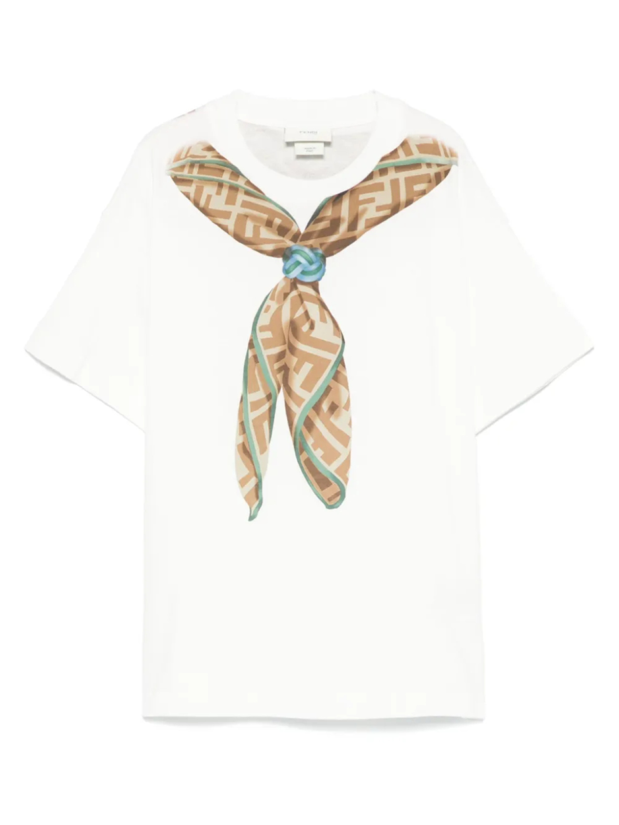 

Футболка с графичным принтом Fendi Kids, белый