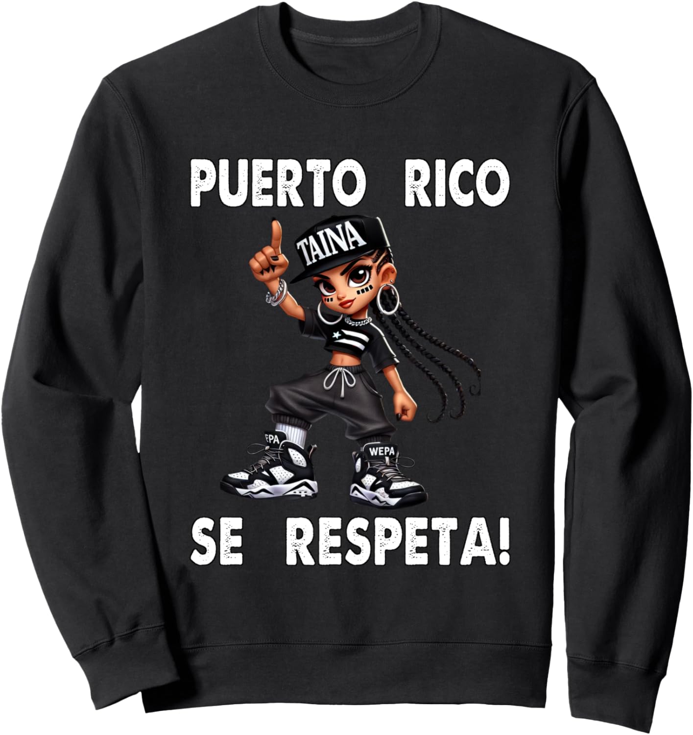 

Толстовка с флагом протеста Puerto Rico Se Respeta Taina Wepa Boricua Puerto Rico Se Respeta Collection, More Here, черный