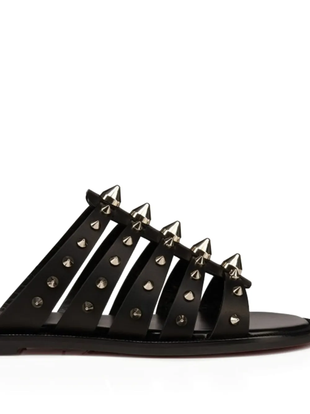Сандалии с заклепками-шипами Christian Louboutin, черный — фото 2