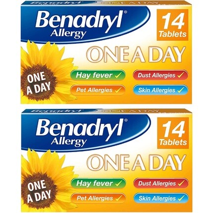 Benadryl Таблетки Allergy One A Day 10 мг 28 таблеток - Упаковка из 2 шт.
