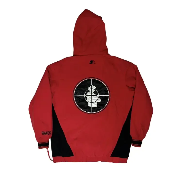 Куртка Supreme x Public Enemy Starter Jacket 'Red' — фото 2