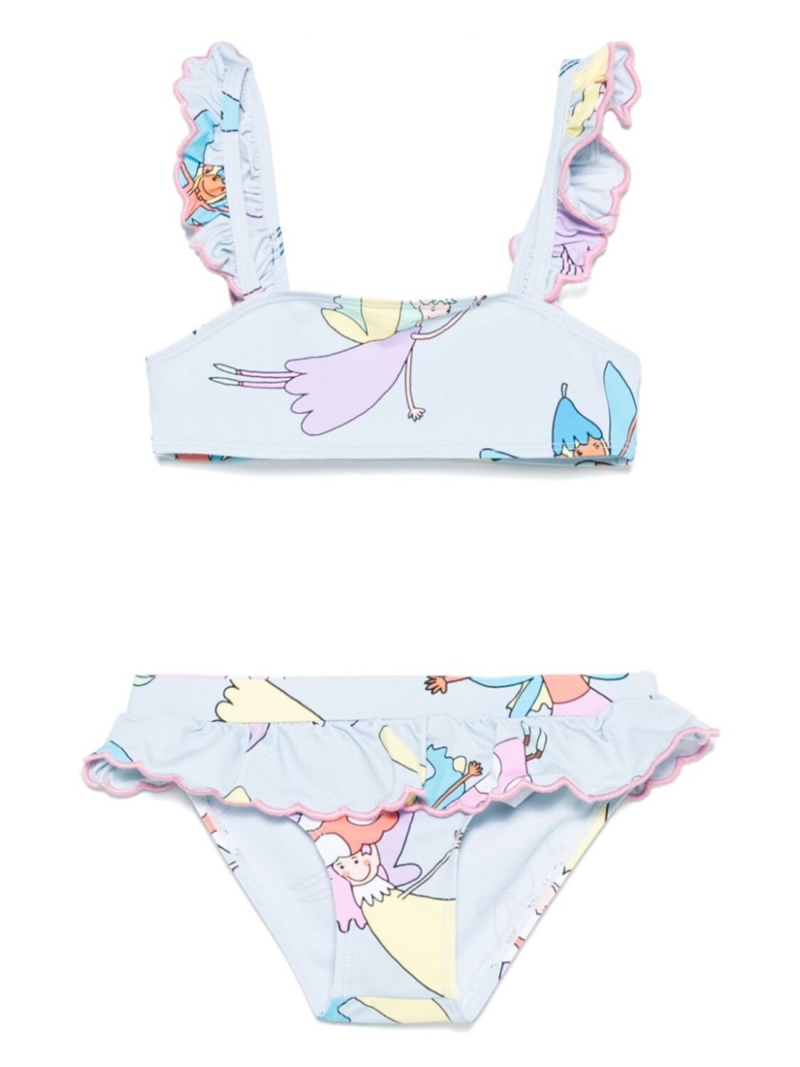 

Комплект бикини с иллюстрацией и принтом Stella McCartney Kids, синий