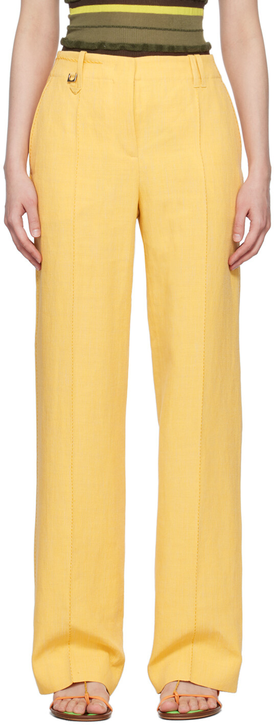 

Брюки Le Raphia 'Le Pantalon Cordao' JACQUEMUS, желтый
