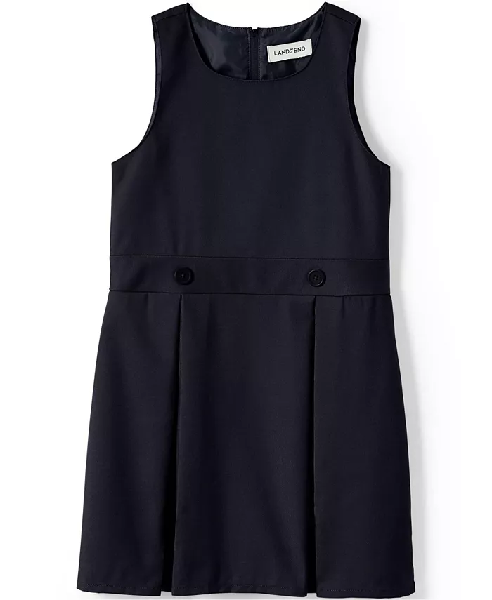 Платье Big Girls School Uniform Jumper Top of Knee Lands' End, черный — фото 3