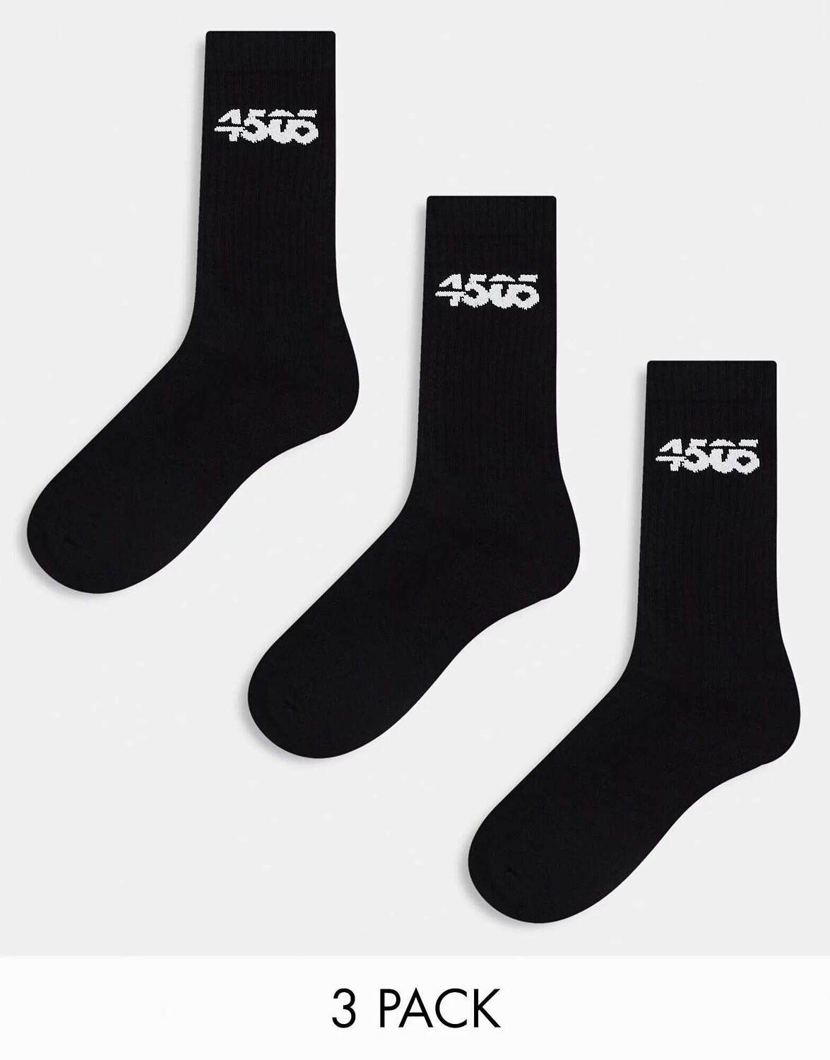 

Три пары черных спортивных носков ASOS