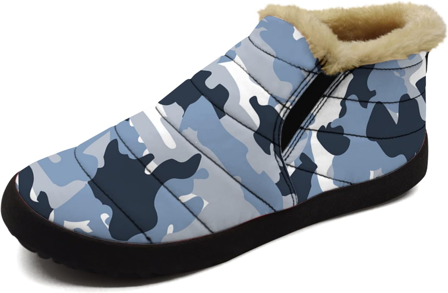 

Мужские и женские зимние ботинки с камуфляжным узором, низкие модные кроссовки, ботильоны на мягкой подошве, подарок на День святого Валентина Ximem, белый/голубой