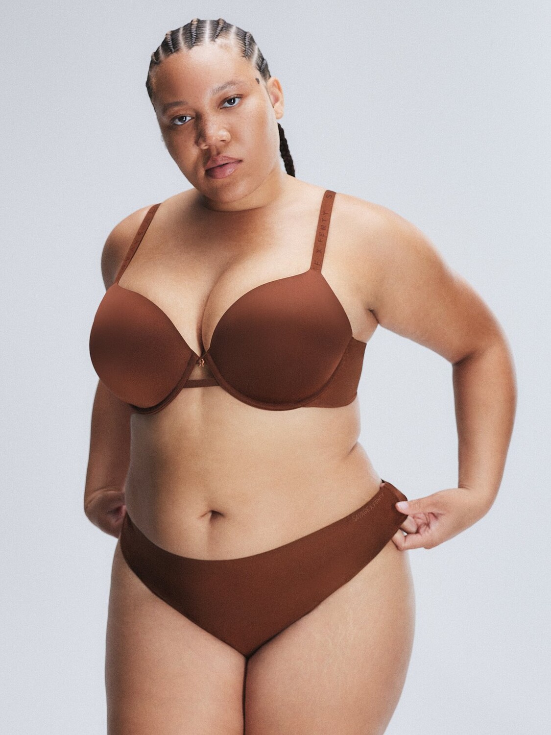

Трусики-стринги Savage X Fenty Microfiber No-Show, цвет Brown Sugar Nude