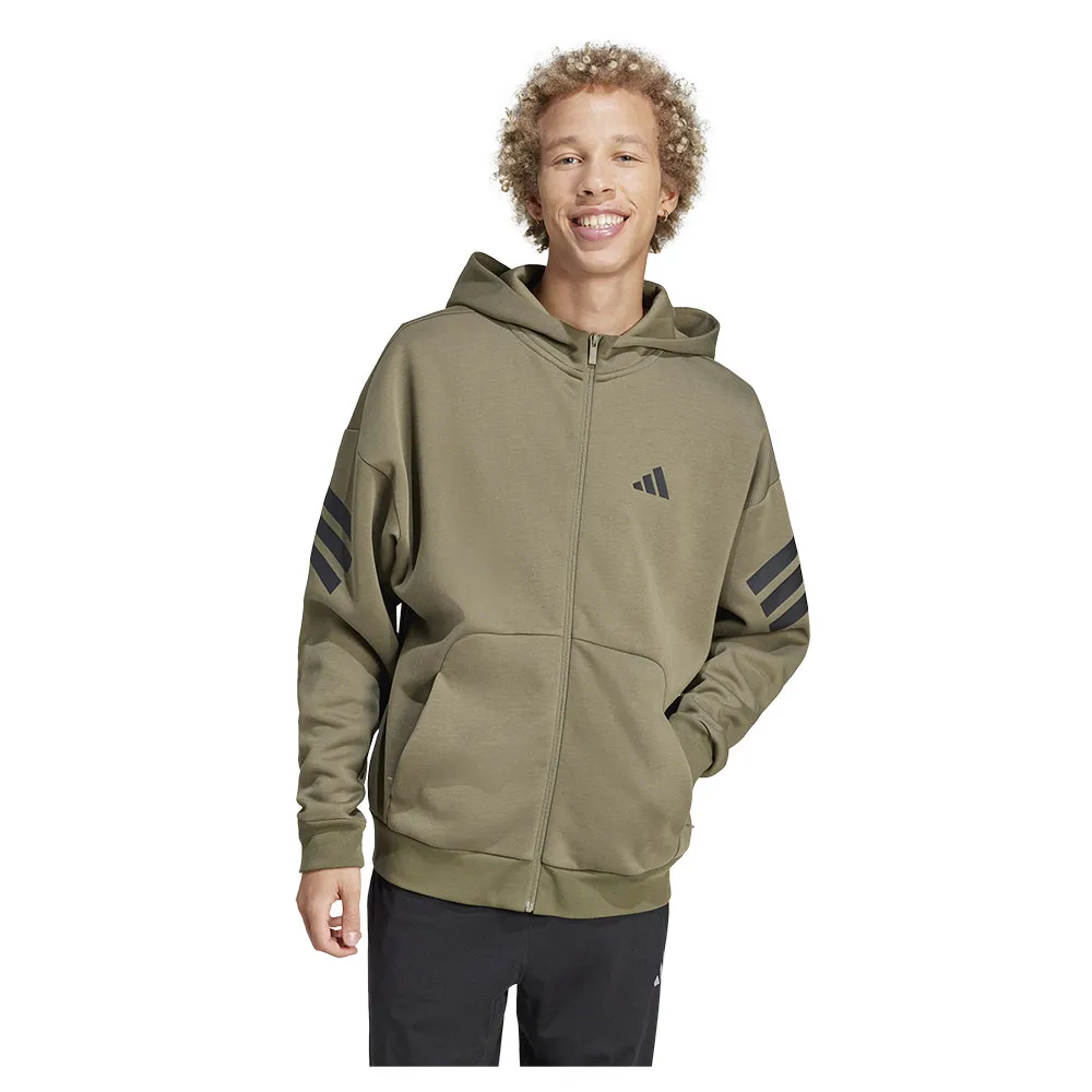

Толстовка adidas Future Icons 3 Stripes full zip, зеленый