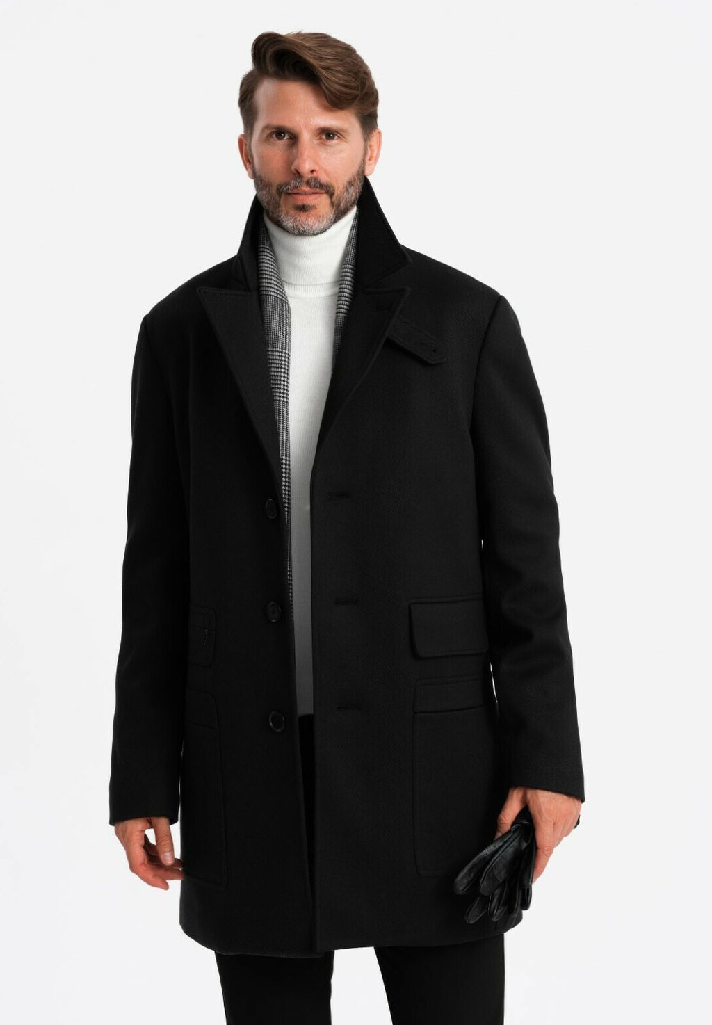 

Короткое пальто Cappotto classico Ombre, черный