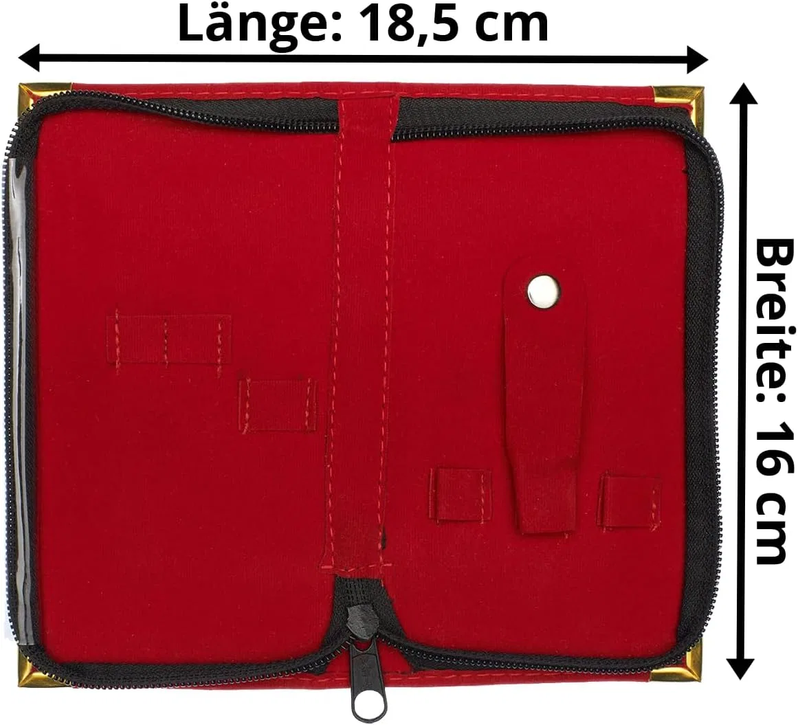 Красный бархатный чехол для инструментов May Nail Care (19 x 16.5 см) ‎May — фото 4