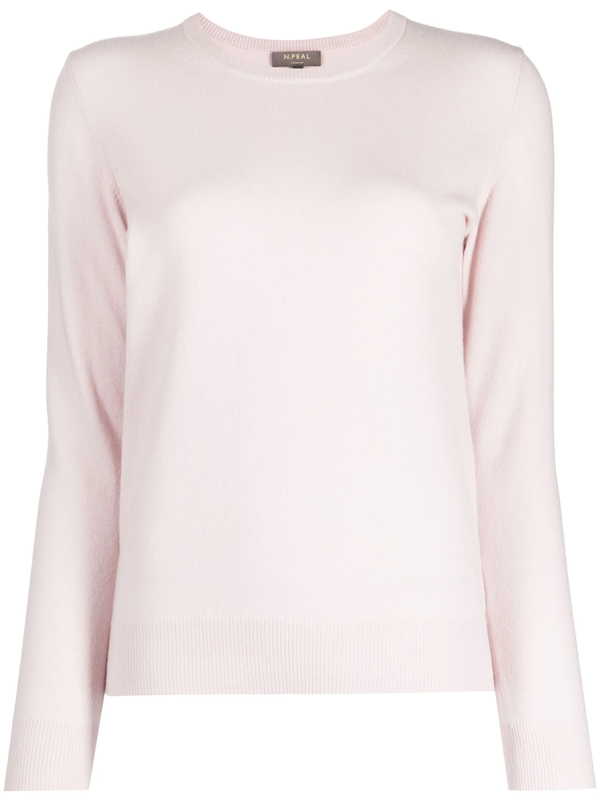

Кашемировый джемпер в рубчик N.Peal, розовый