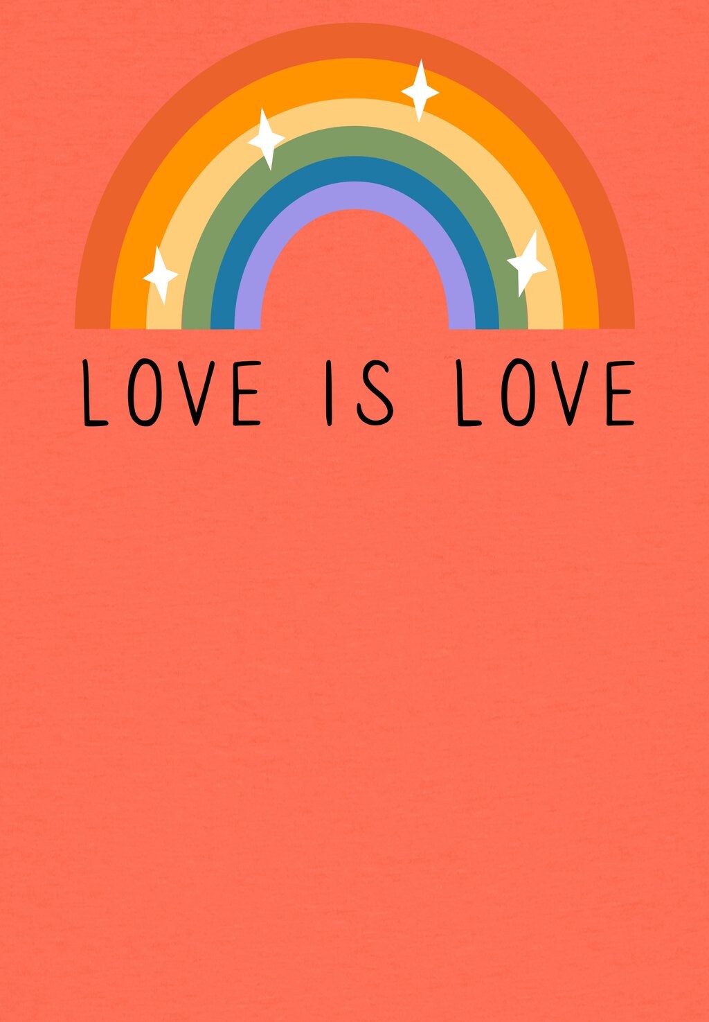 

Футболка с принтом LOVE IS LOVE watapparel, красный
