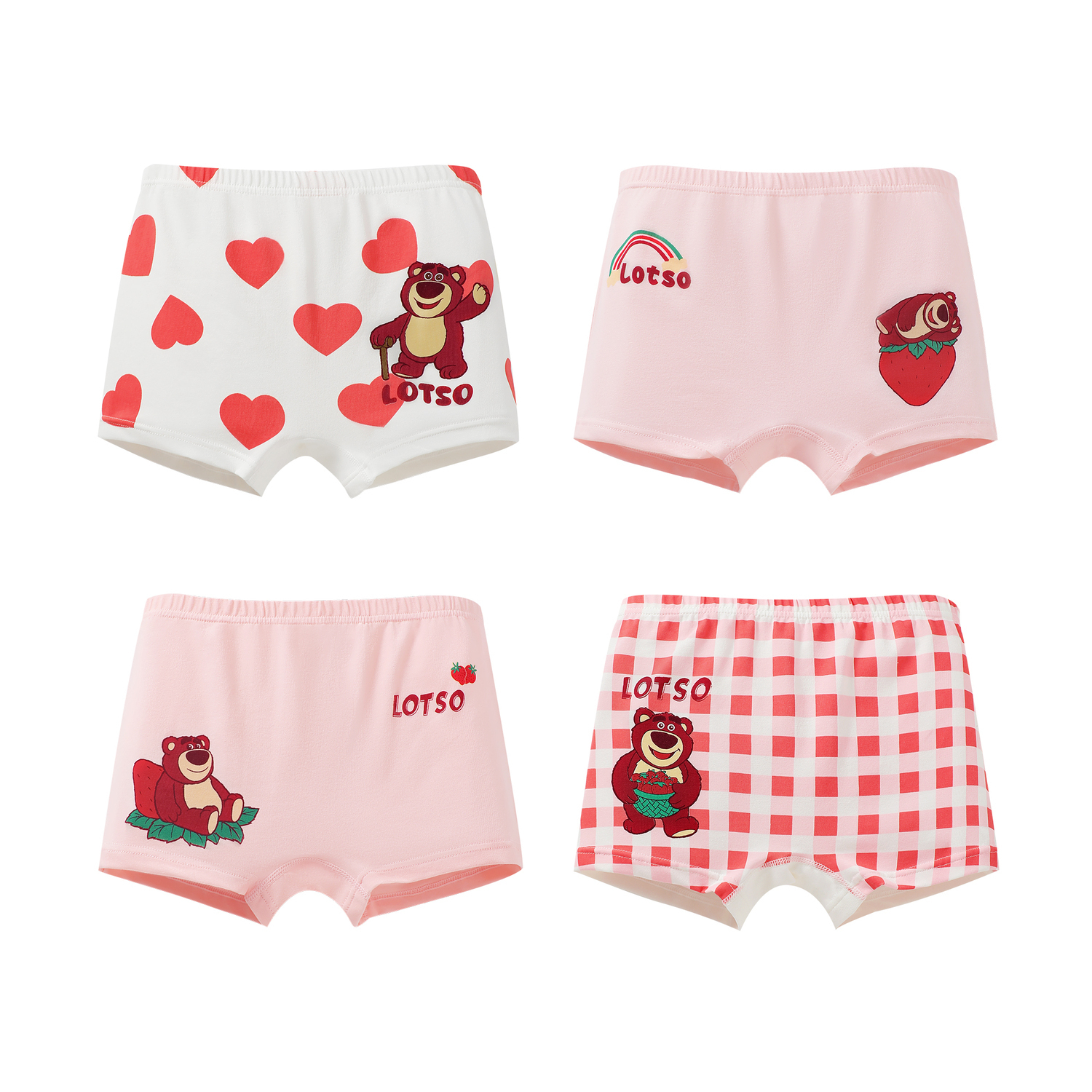 

Трусики серии Strawberry 4 шт для детей 3-7 лет Disney, Lotso Collection