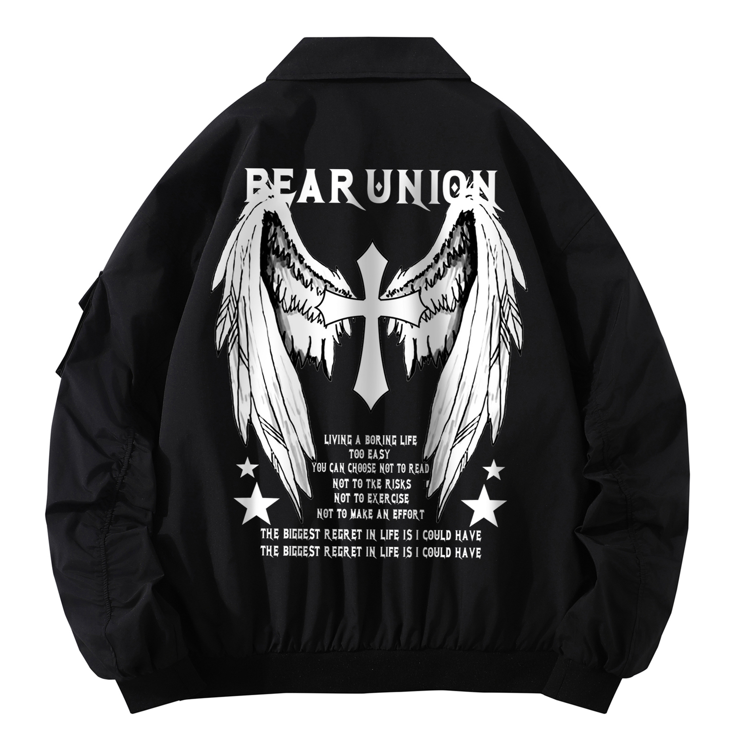

BEAR UNION Винтажная куртка унисекс, Black