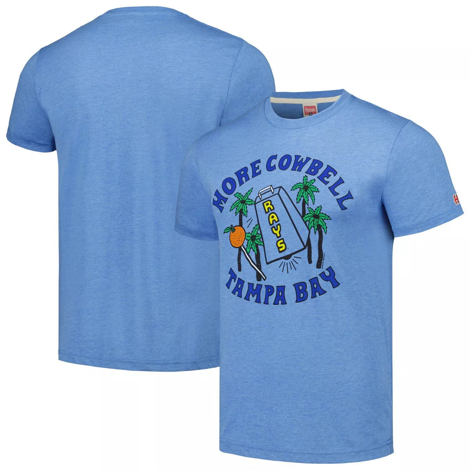 

Мужская голубая футболка Homage Tampa Bay Rays Doddle Collection More Cowbell Tri-Blend, Синий, Мужская голубая футболка Homage Tampa Bay Rays Doddle Collection More Cowbell Tri-Blend