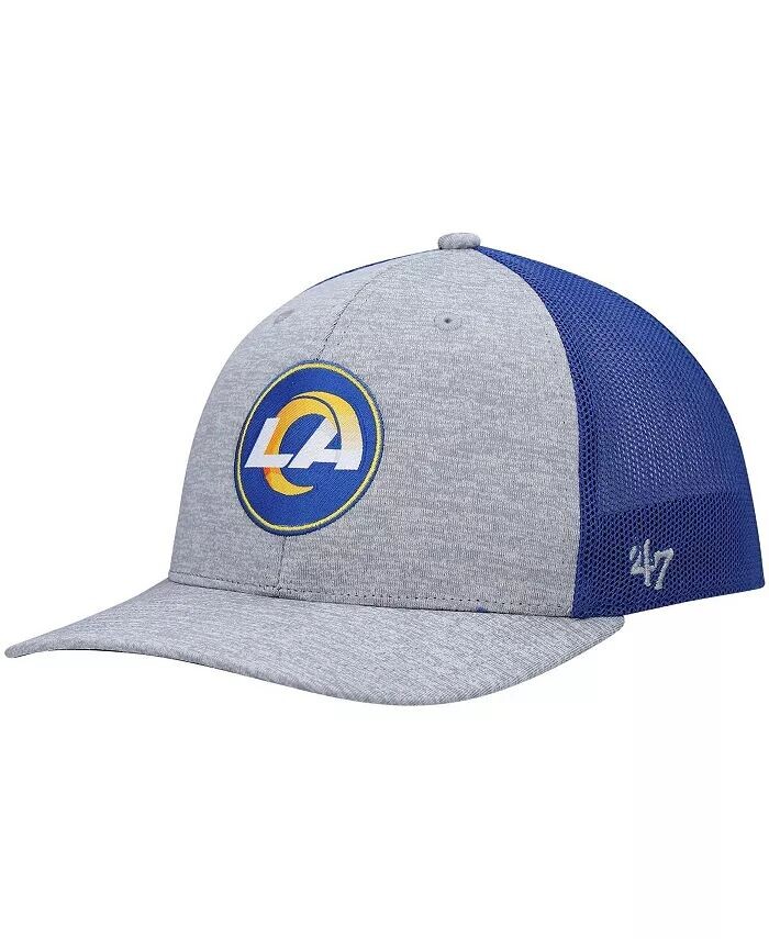 

Мужская гибкая кепка мотиватора Royal Los Angeles Rams серого цвета с меланжевым оттенком '47 Brand