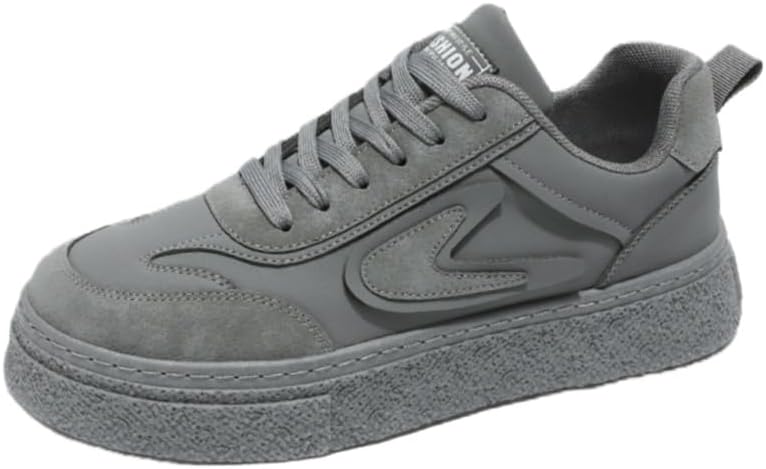 

Мужские всесезонные кроссовки с толстой подошвой и низким верхом, однотонного дизайна, с прочной подошвой из ПВХ Fusecottc, серый