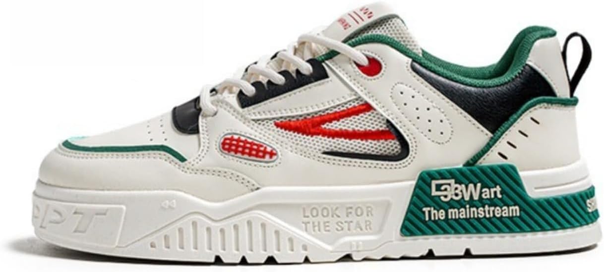 

Мужские модные стильные кроссовки - комфортные и прочные для уличного стиля и скейтбординга - модный трендовый дизайн Dikermoon, B-green