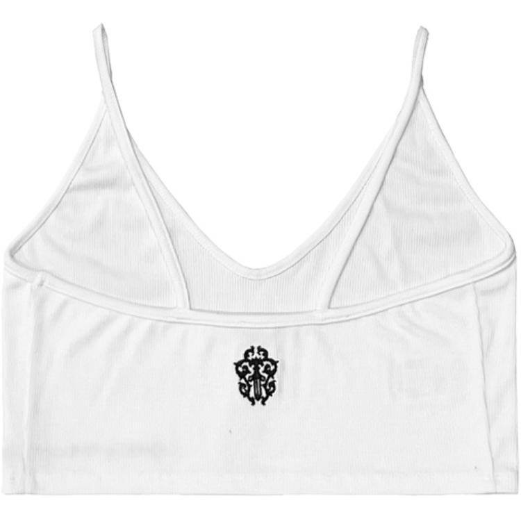Спортивный бра с цветочным принтом Chrome Hearts, белый — фото 3