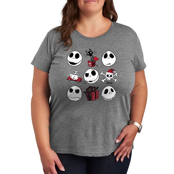 

Футболка с принтом Nightmare Before Christmas и сеткой Disney, Heather Gray
