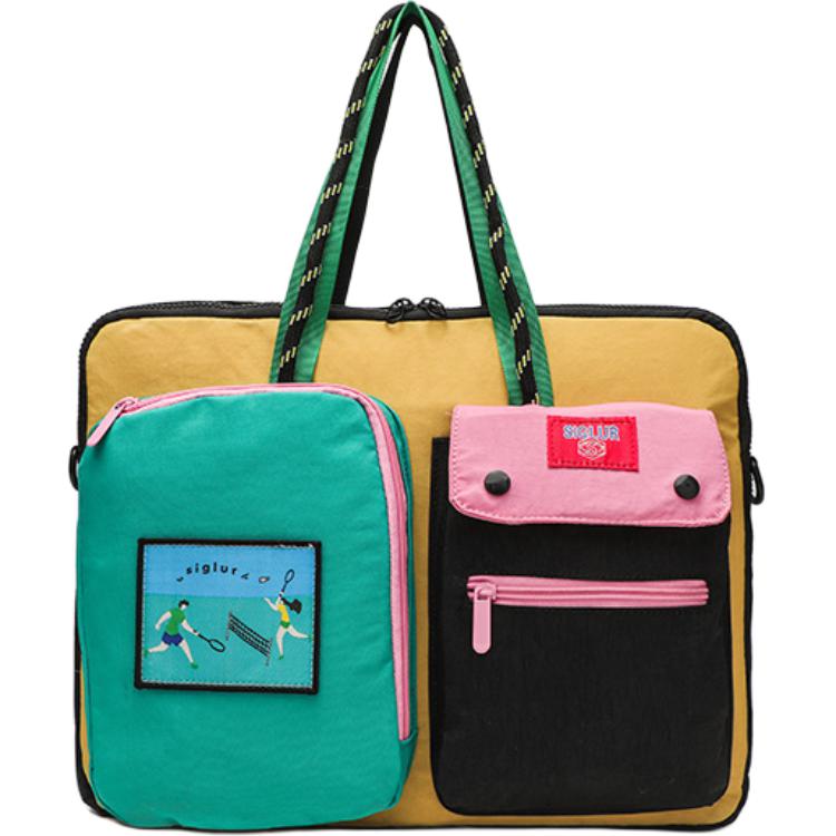 

PAYOT Нейлоновая сумка через плечо, кроссбоди, женская повседневная сумка Orange Green/Green Black