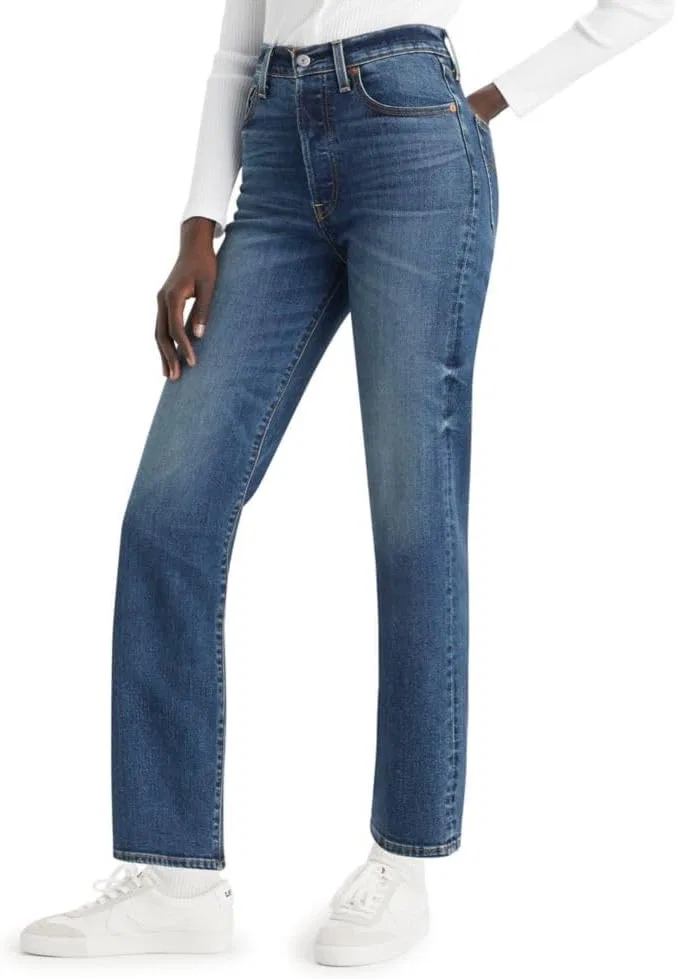 Levi's Women's Ribcage прямые укороченные джинсы, (New) Dial Up The Music