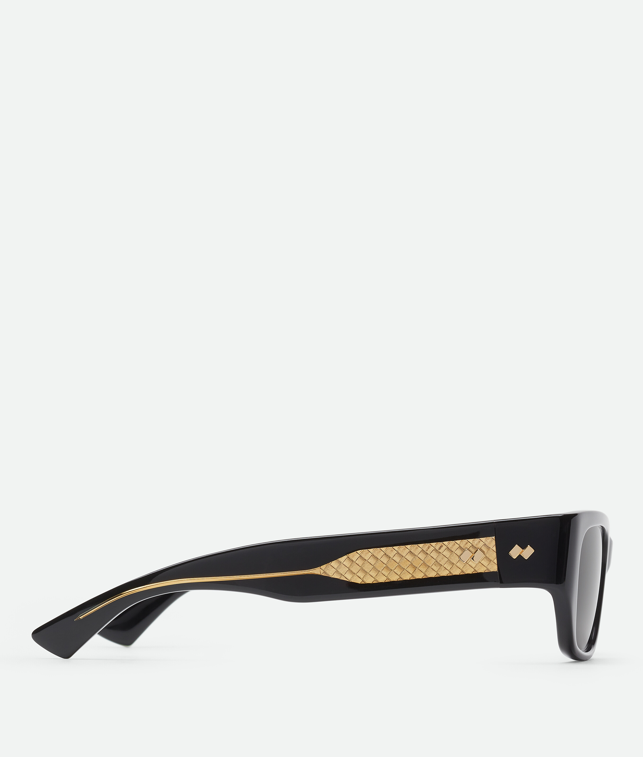 Intrecciato square sunglasses BOTTEGA VENETA, серый/черный — фото 3
