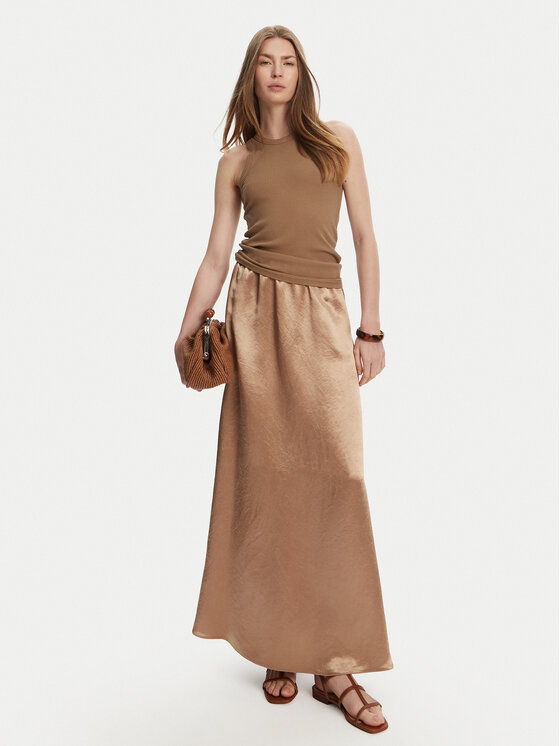 Трапециевидная юбка стандартный крой Nuevo 2516101028 Max Mara, бежевый — фото 2
